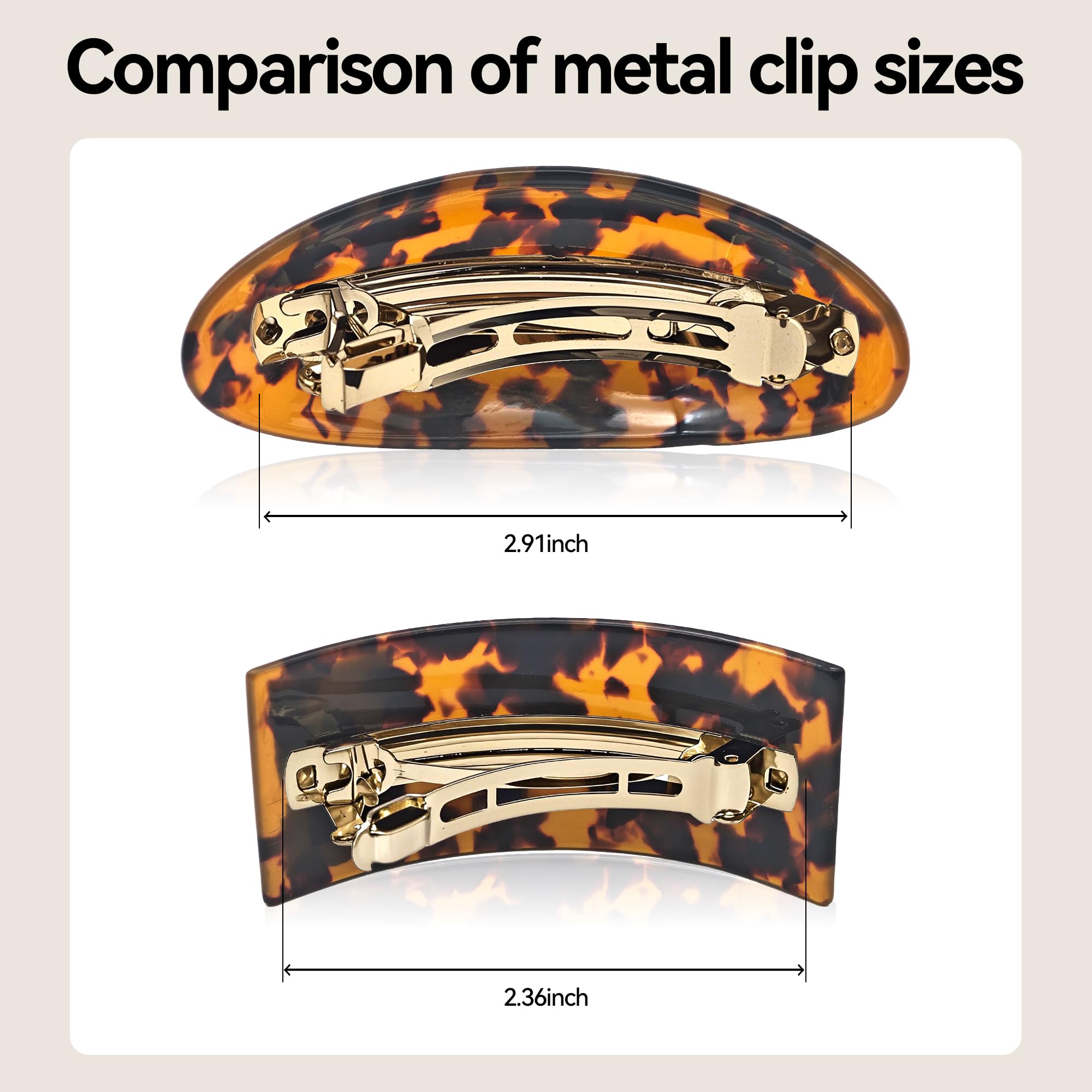 Lot de deux barrette YIERSO tortue, polyvalence et cadeau pratique.
