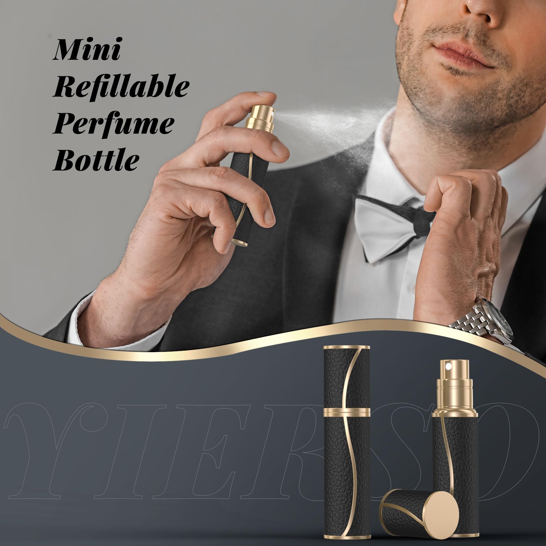 Yierso bouteille parfum compacte 10 ml facile à transporter.