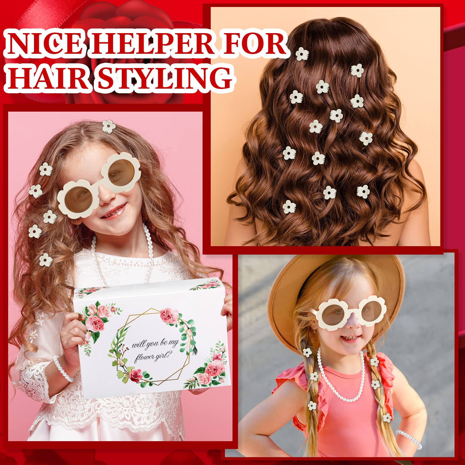 Scrunchies cheveux blancs et champagne Yilloog, ajustement souple.