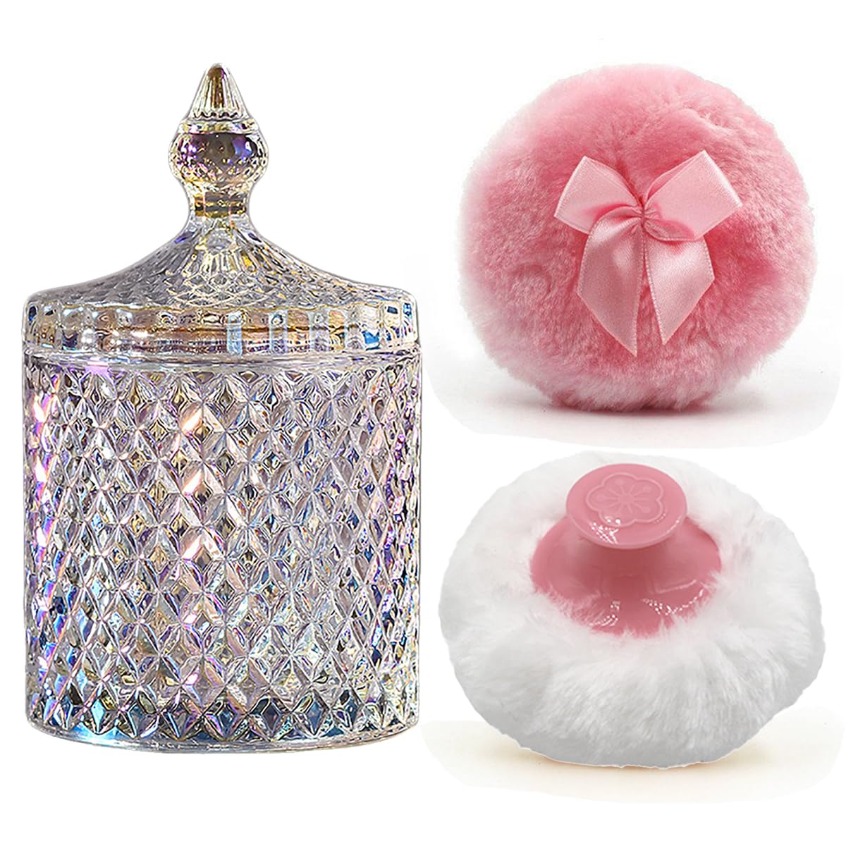 Bocal en verre YILUSHENGHUA pour poudre, stockage élégant et pratique.