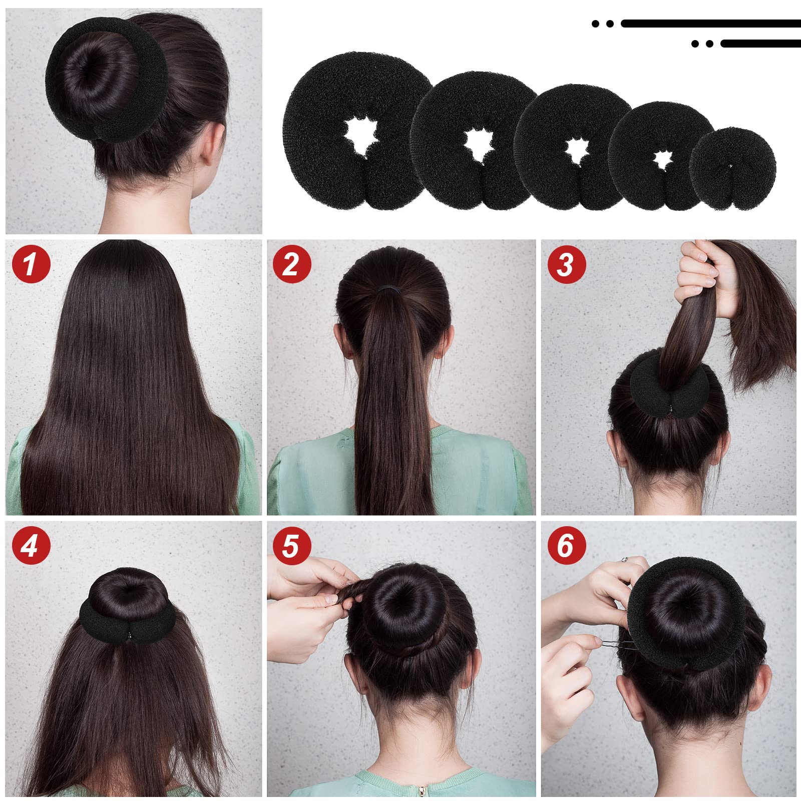 Yinder elastiques cheveux noirs – tenue discrète et durable pour toutes les tenues.