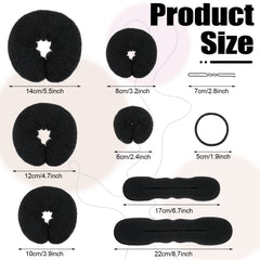 Yinder tailles moules chignon beignet – choisissez la dimension idéale pour différents cheveux.