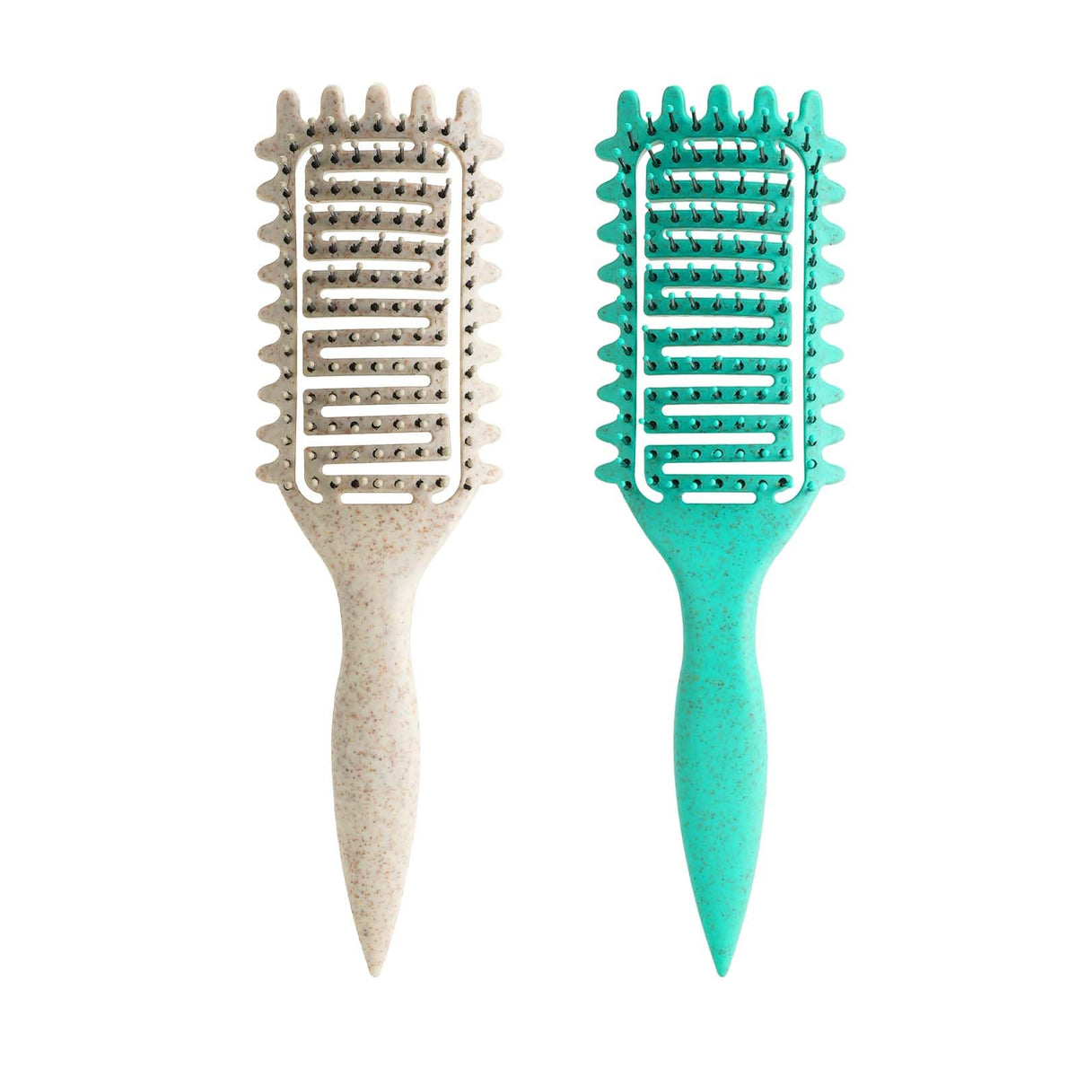 La brosse Yingbtr avec poignee ergonomique facilitant le démêlage en douceur des boucles.