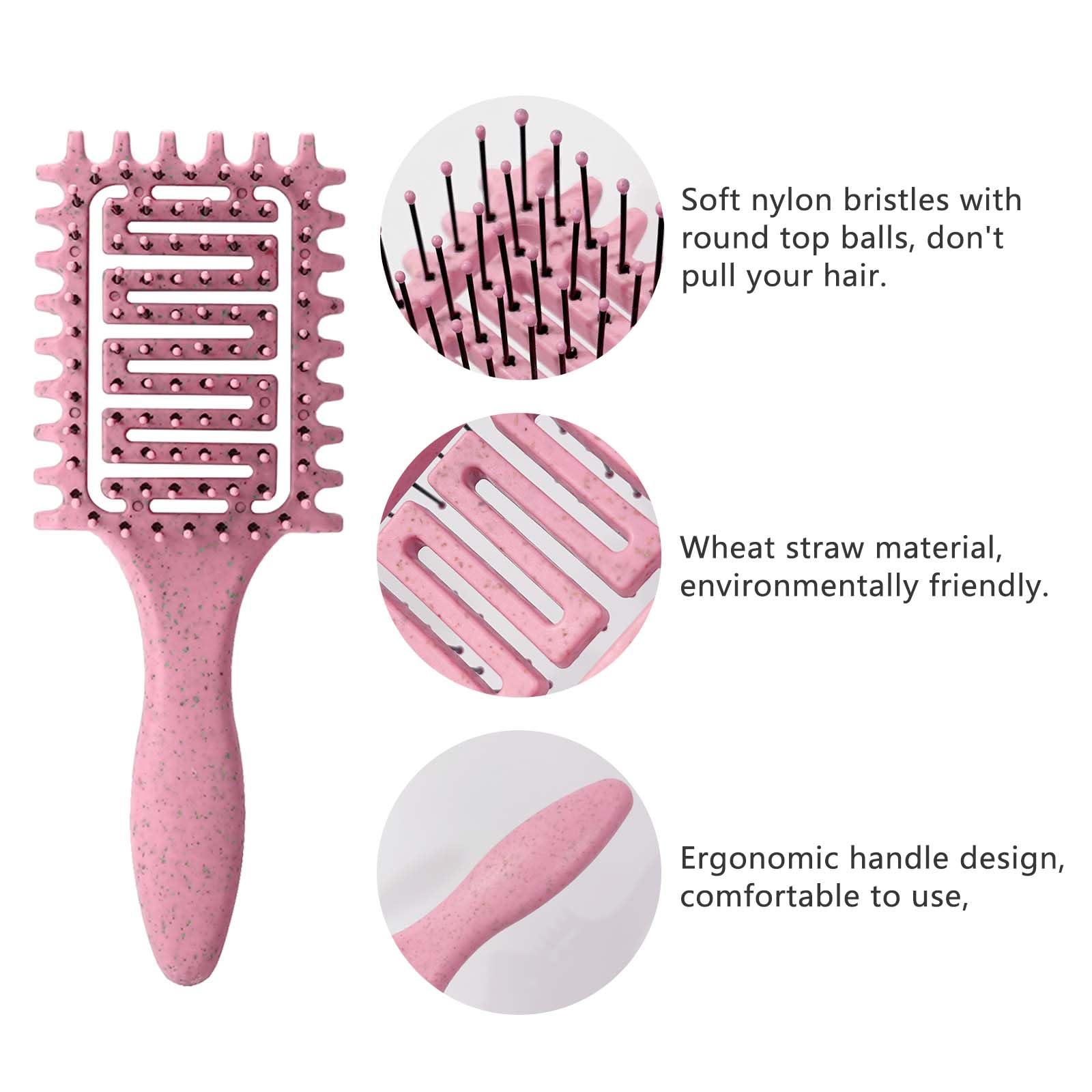 Brosse Yingbtr avec dents stratégiques pour démêlage sans tiraillement et définition des boucles.