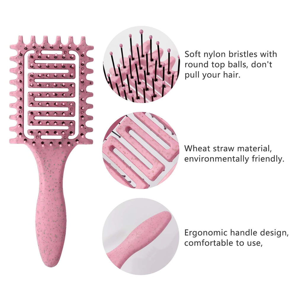 Brosse Yingbtr avec dents stratégiques pour démêlage sans tiraillement et définition des boucles.