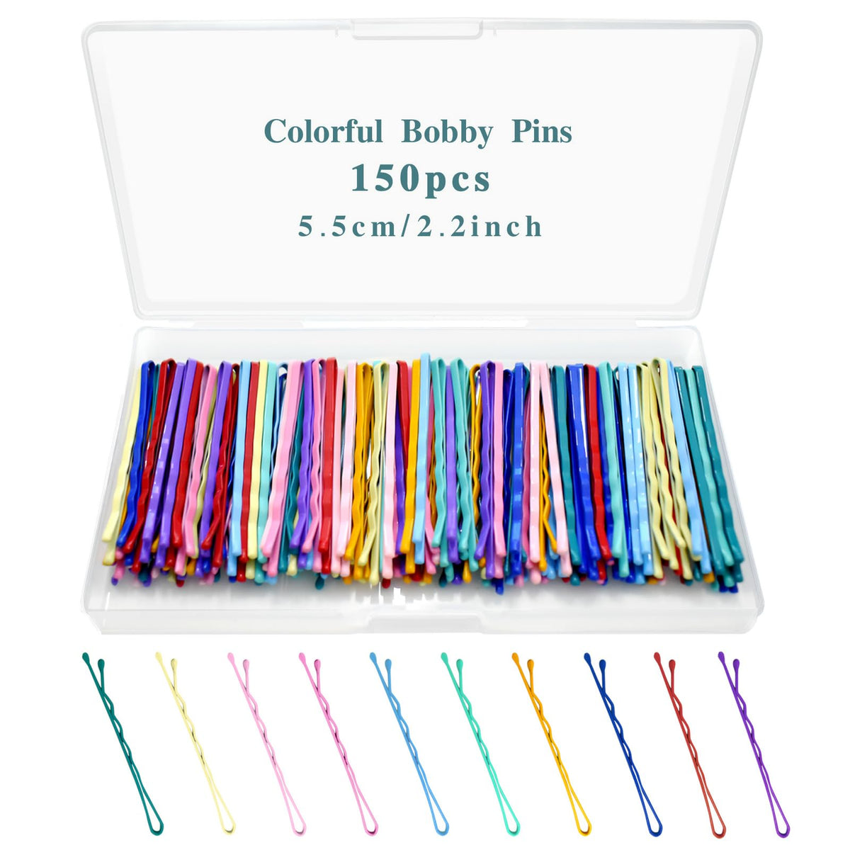 Pinces Bobby YINGFENG colorées dans une boîte, parfaites pour ranger et emporter.