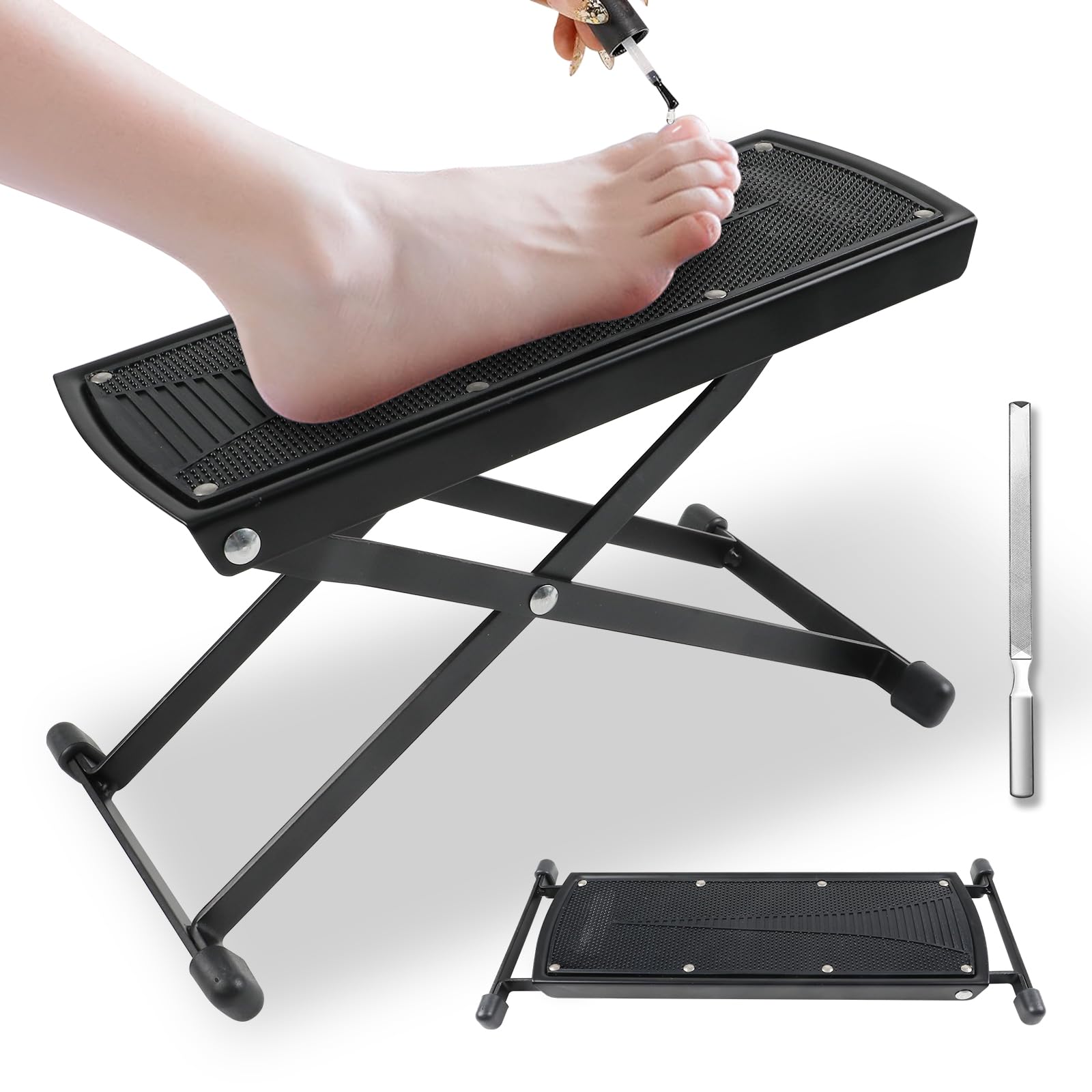 Repose-pied YINGJEE pour pédicure – 6 hauteurs réglables pour un confort personnalisé.