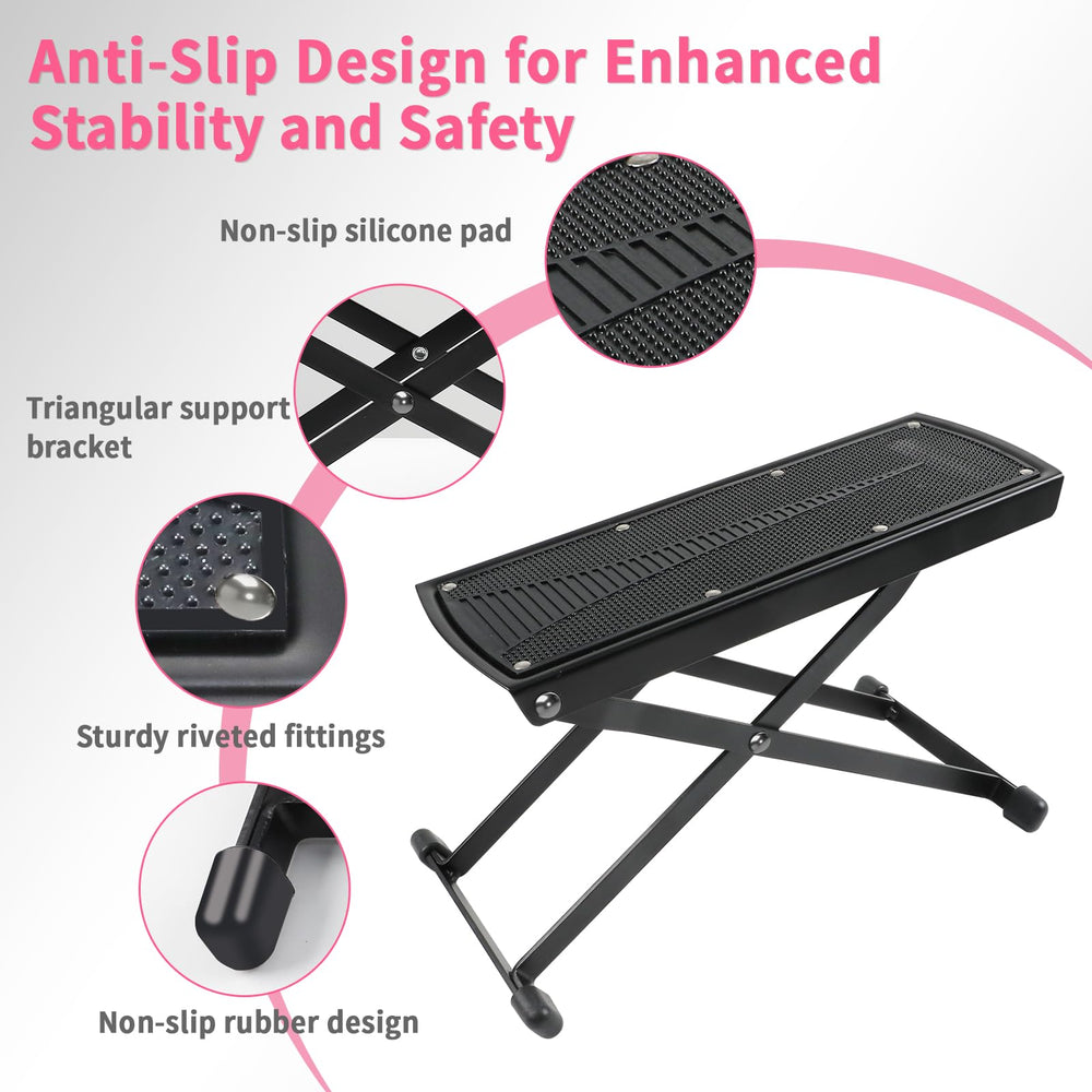 Repose-pied pliable YINGJEE – design compact pour le rangement facile.