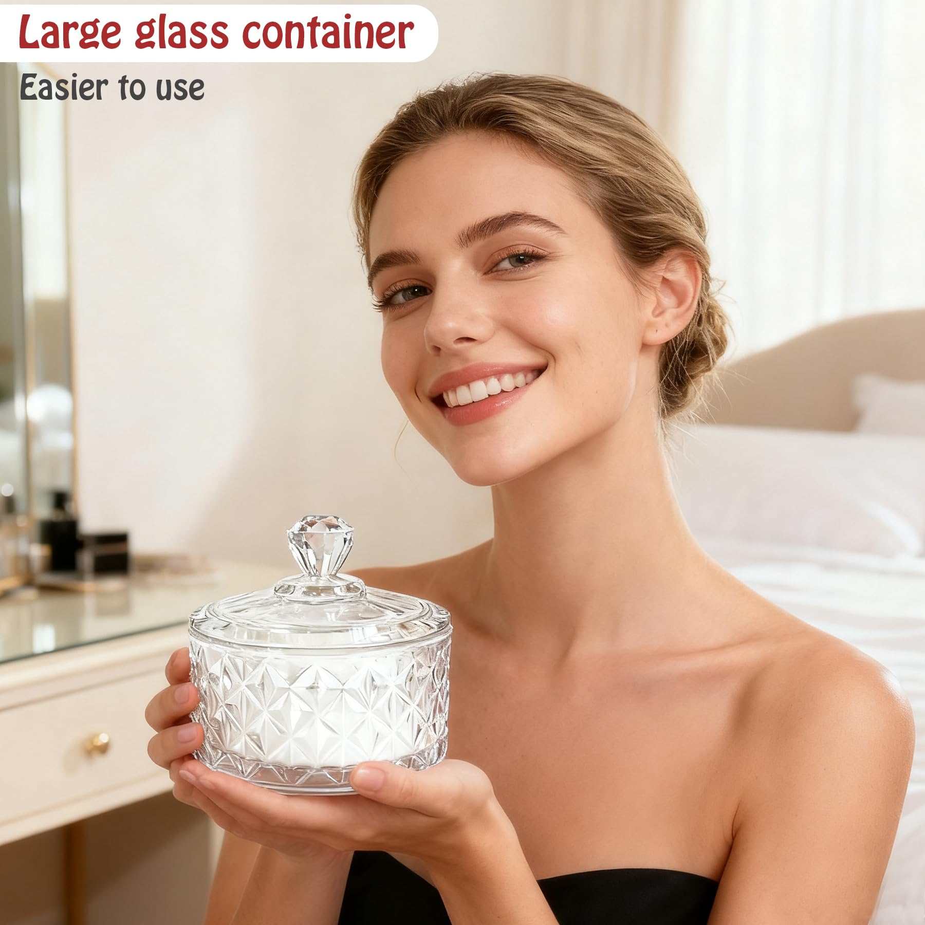 YINGMAN pouf à poudre visage, finition légère et naturelle.
