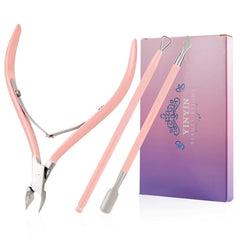 YINYIN coupe-cuticule rose pailleté – précision élégante pour soins des ongles.