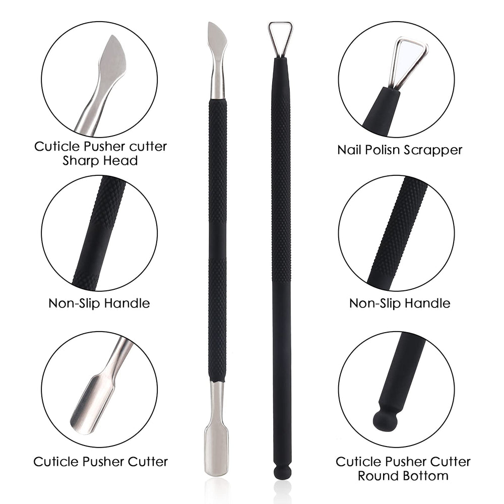 YINYIN cutter-cuticule noir, tête triangle pour une coupe nette.