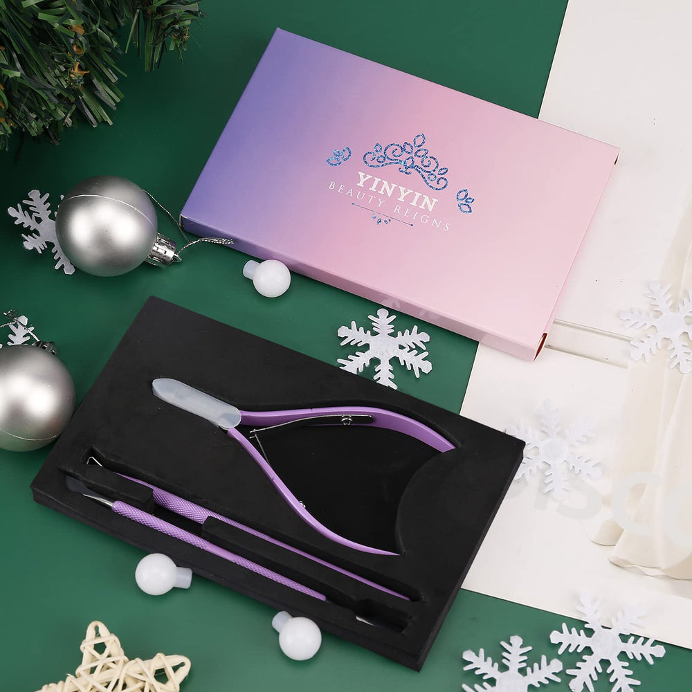 YINYIN outil cuticule violet, idéal pour usage pro et domicile.
