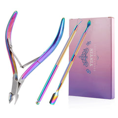 Pince-cuticule YINYIN Arc-en-Ciel pour précision autour des ongles.