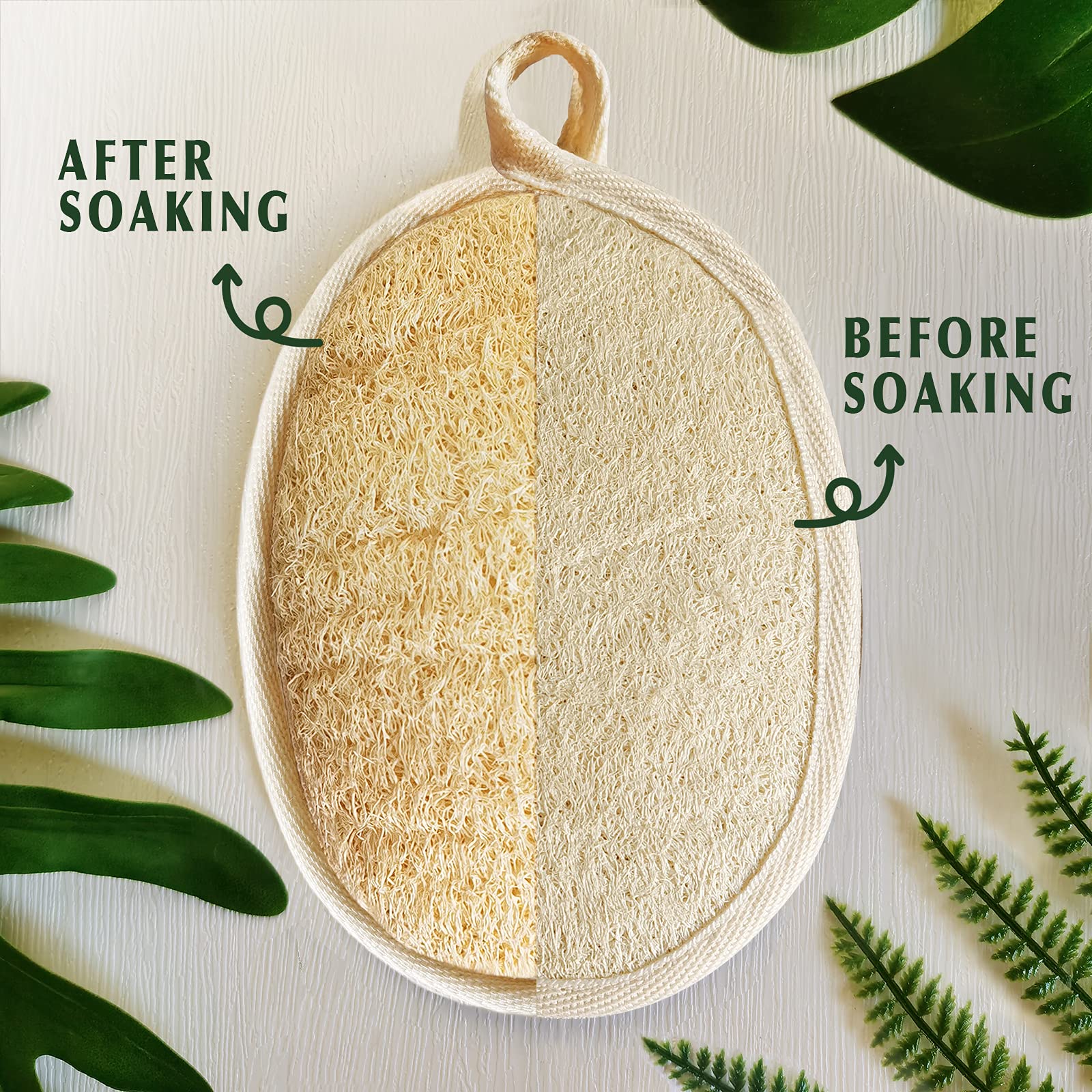 Loofah douche YIQINGJIE, dos avec elastique pour massage ciblé lors de la douche.