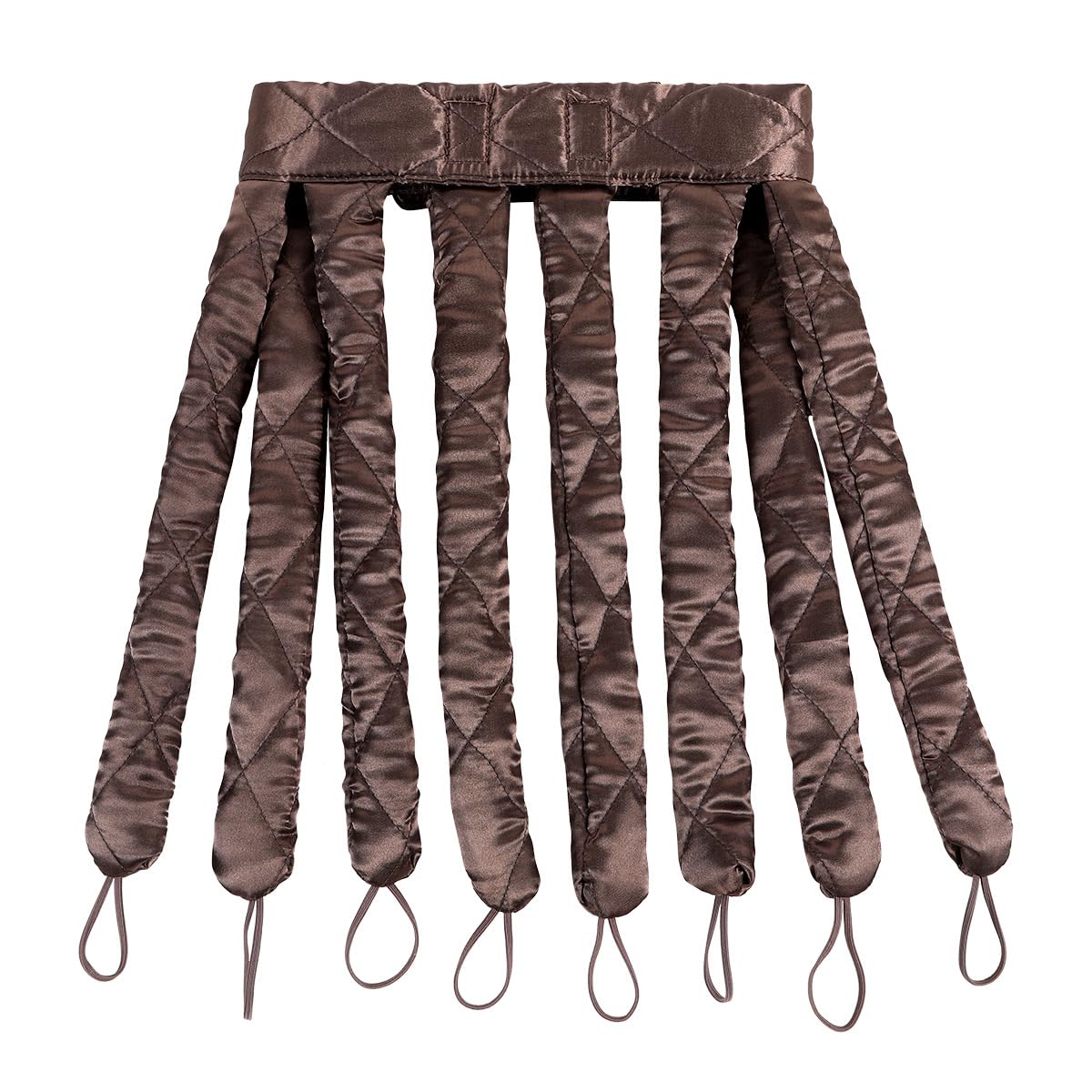 YiQiYi bandeau curl 6 lanières brun, ajustement facile pour des résultats personnalisés.