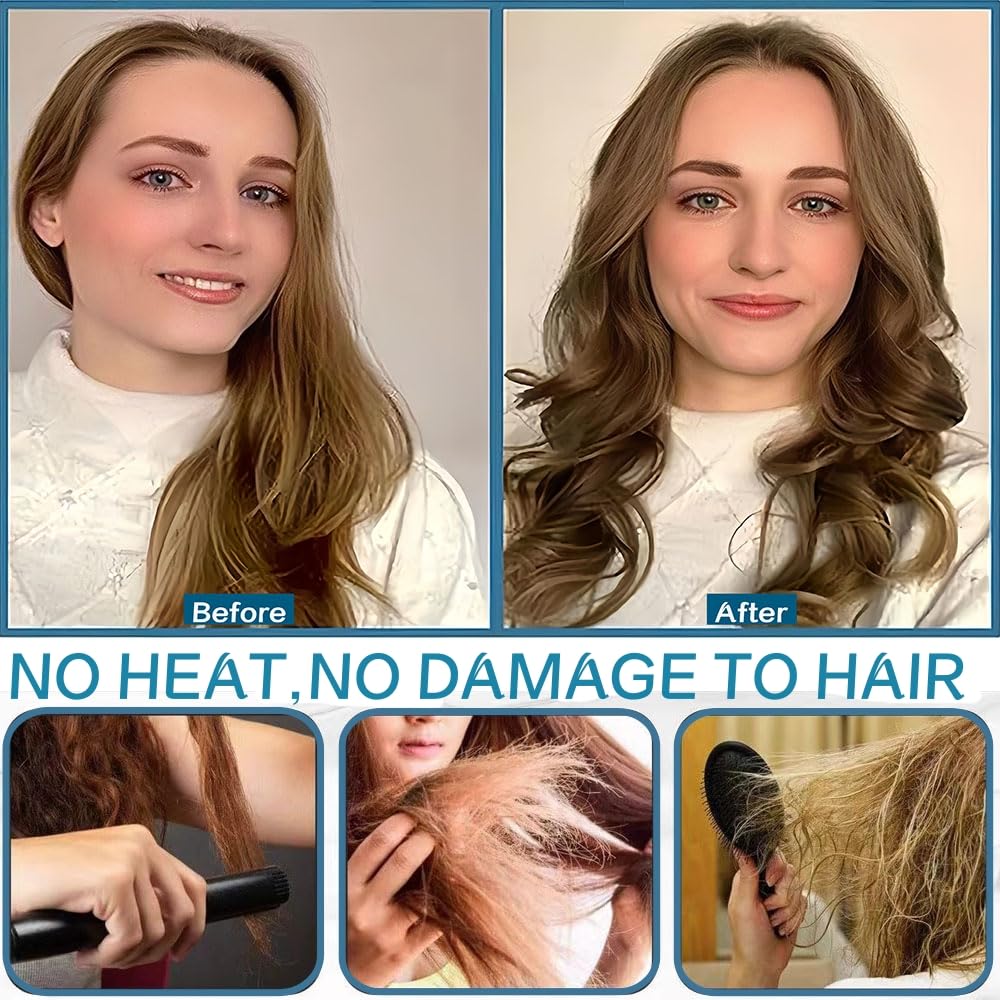 YiQiYi bandeau curl lanières amovibles brun, solution flexible pour cheveux épais.
