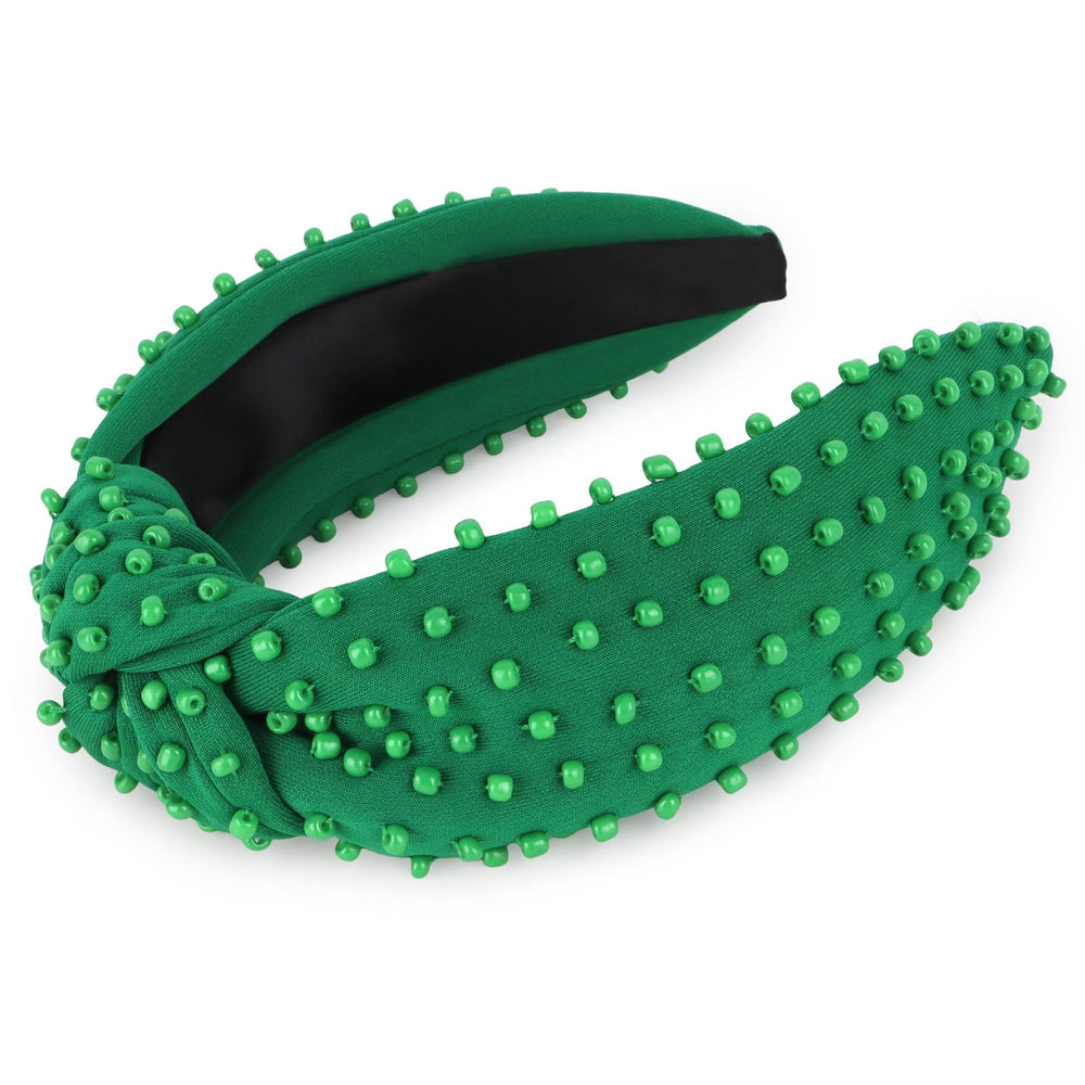 Bandeau YISSION vert brillant, simple à assortir avec tenues neutres ou colorées.
