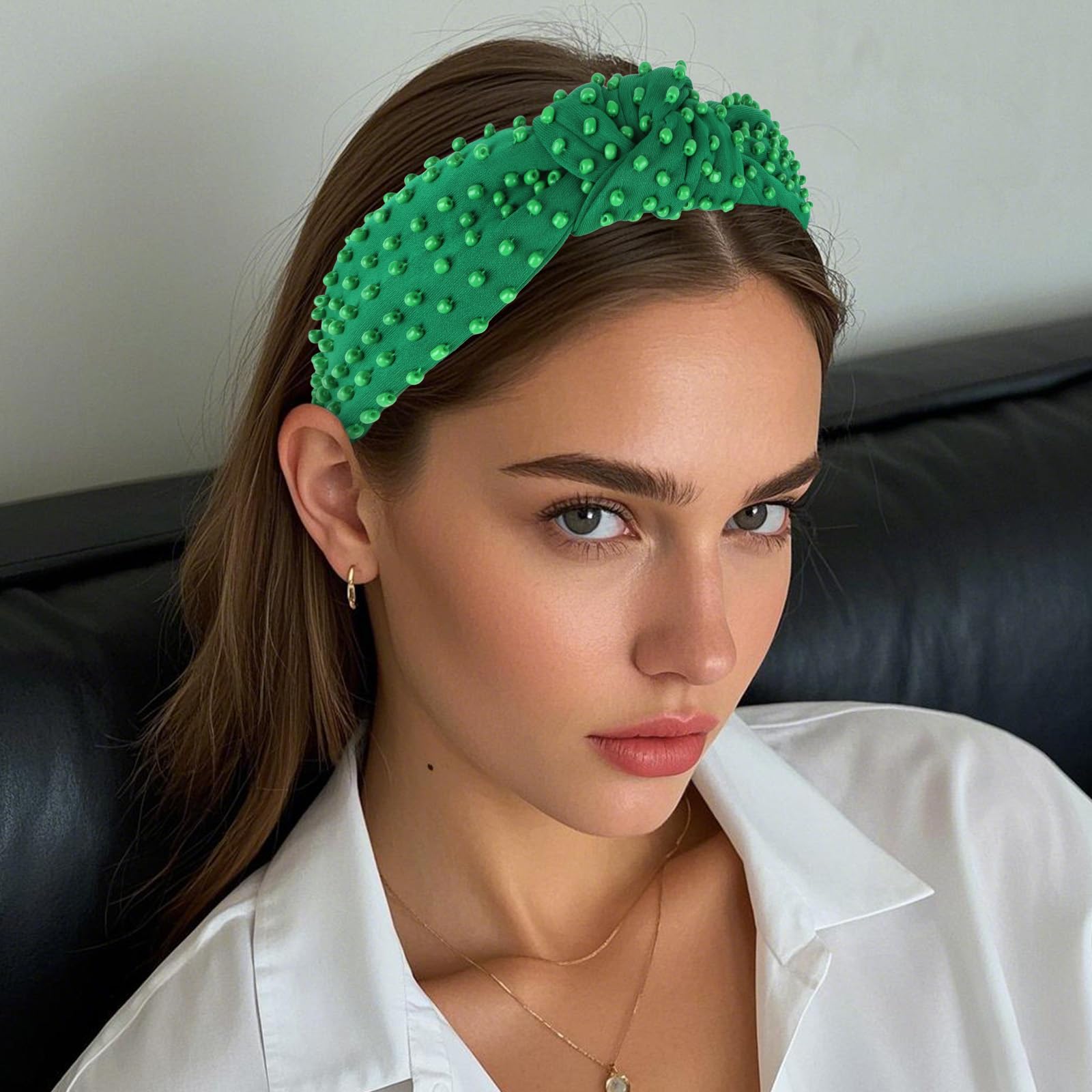 YISSION avec perles scintillantes sur bandeau, accessoire élégant pour fêtes et sorties.