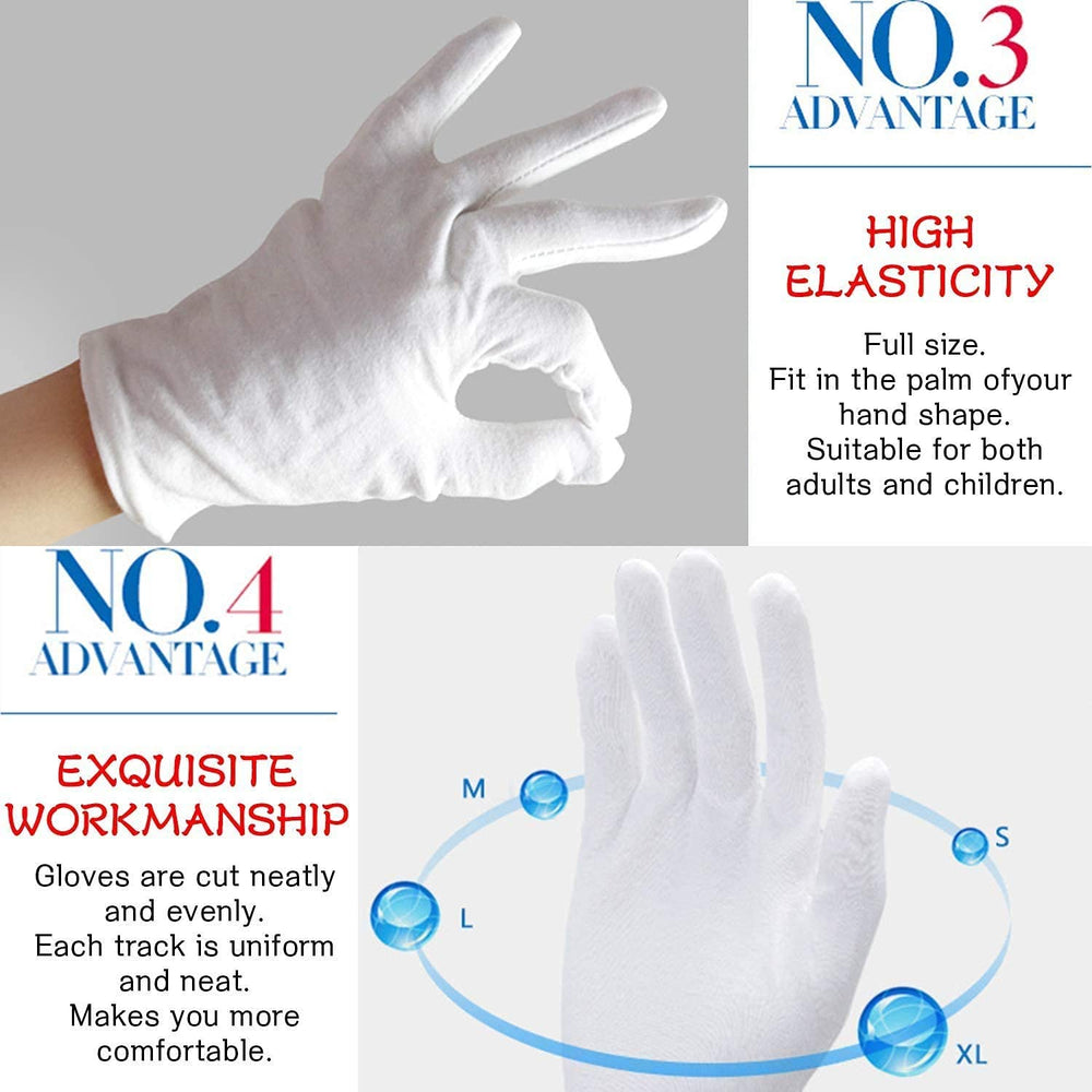 Gants-coton-sérénité-nuit YITIAOYU, idéal pour une routine de soin nocturne.