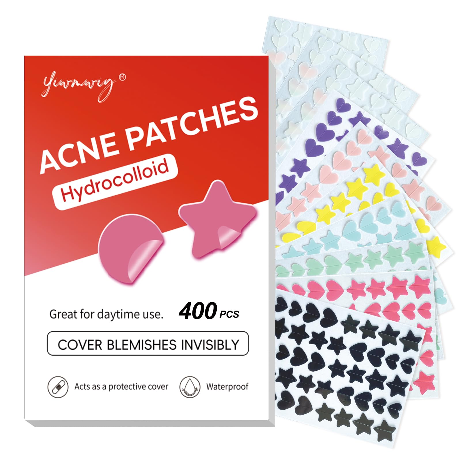 Patchs YIWMWIY bouton brillance 400: absorption et soin nocturne.