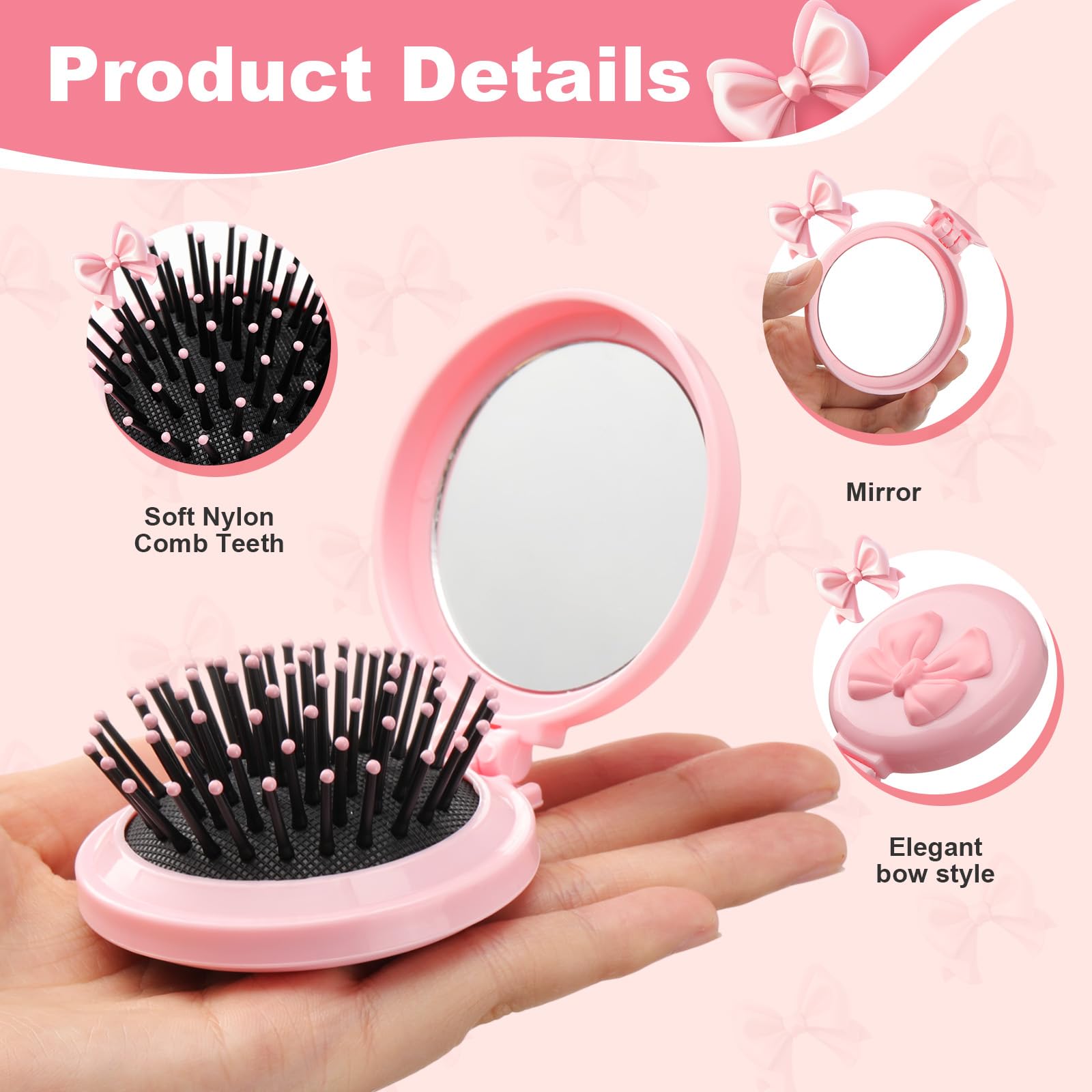 Ensemble de douze brosses Yiyiring roses, parfait comme cadeau.
