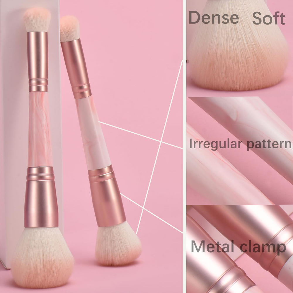 Coffret cadeau YJ-Anyue pinceaux, emballage rose doré prêt à offrir.