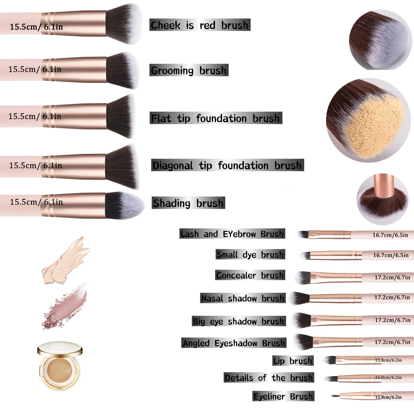 Pinceau correcteur YJ-Anyue rose pour corriger les imperfections ciblées.
