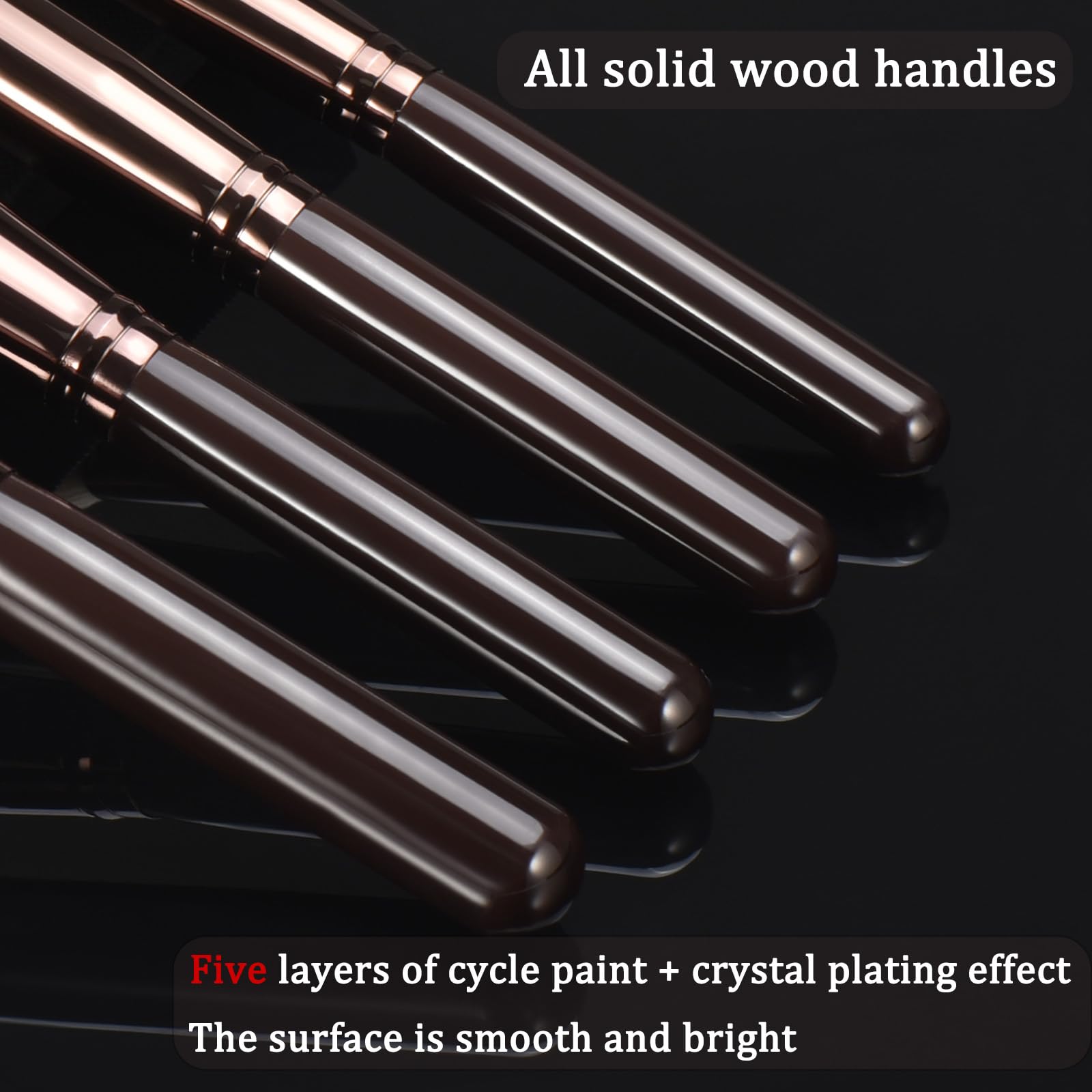Pinceaux YJ-Anyue blending en bronze, texture naturelle des teintes.