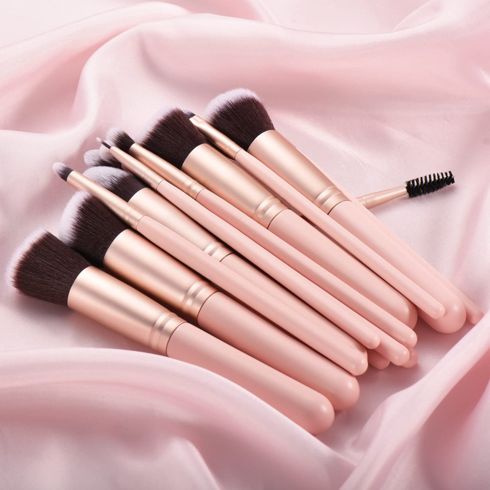 Pinceaux ombres à paupières YJ-Anyue rose pour des dégradés précis.