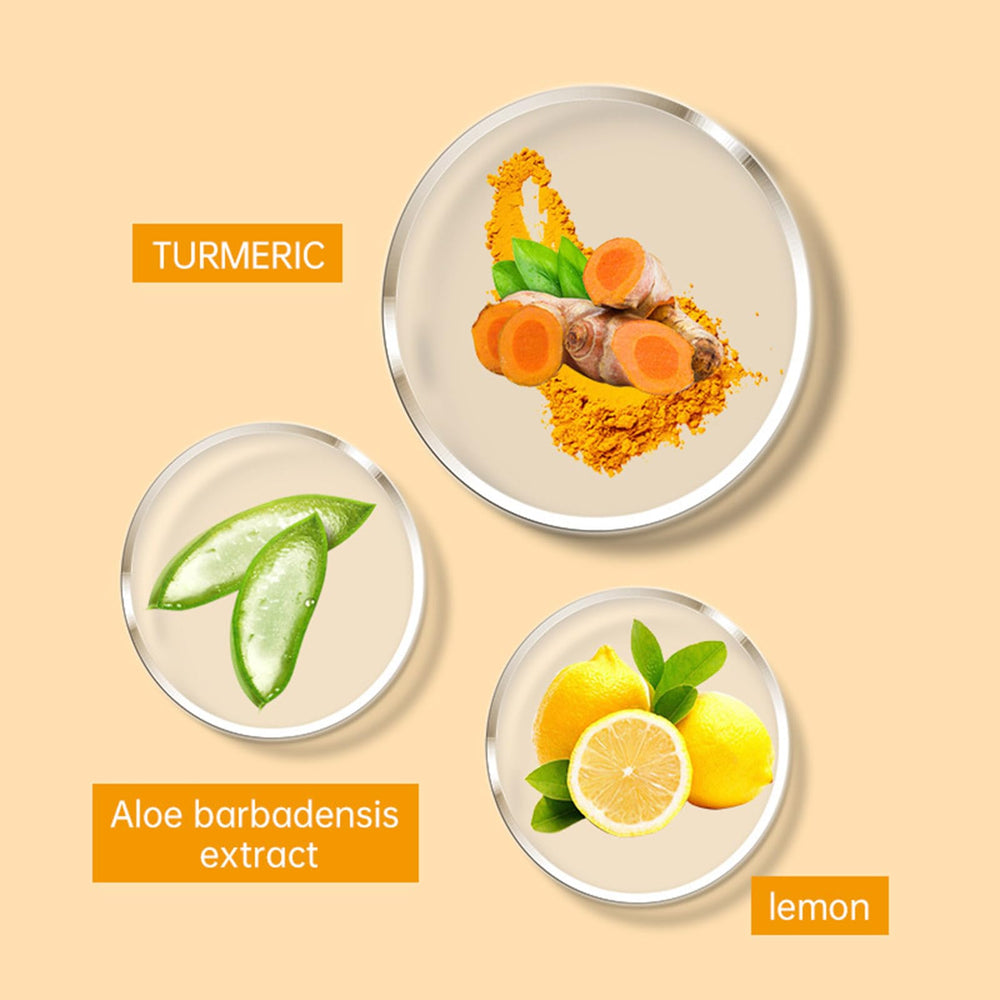 Ingrédients naturels, curcuma citron et aloé-vera pour lèvres