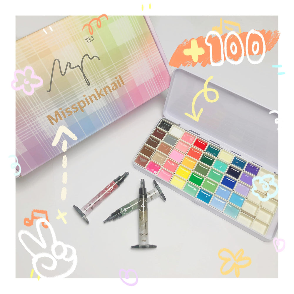 Palette complète YJMyujimi de 40 couleurs et options de mélange.