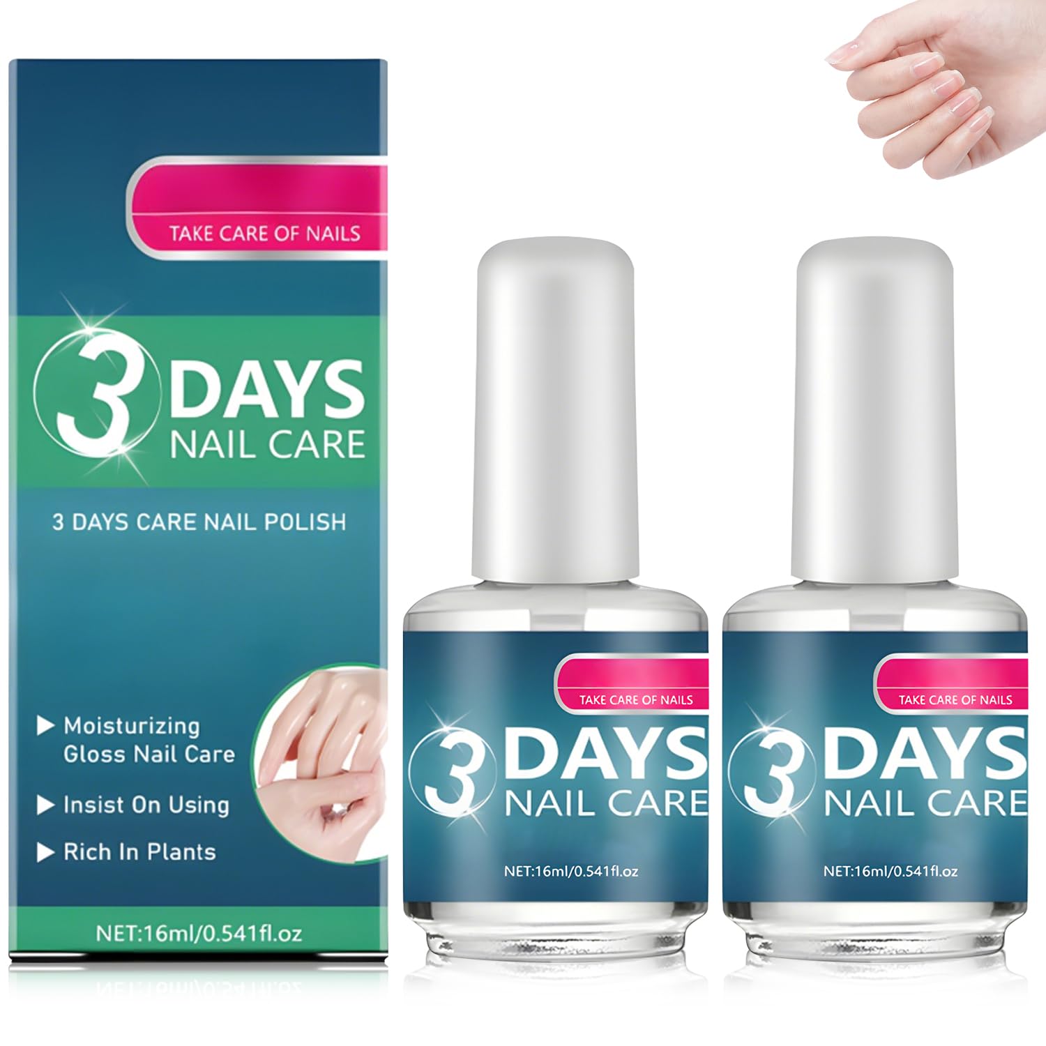 Soin YJW 3 Jours – renforcement des ongles pour plus de solidité.