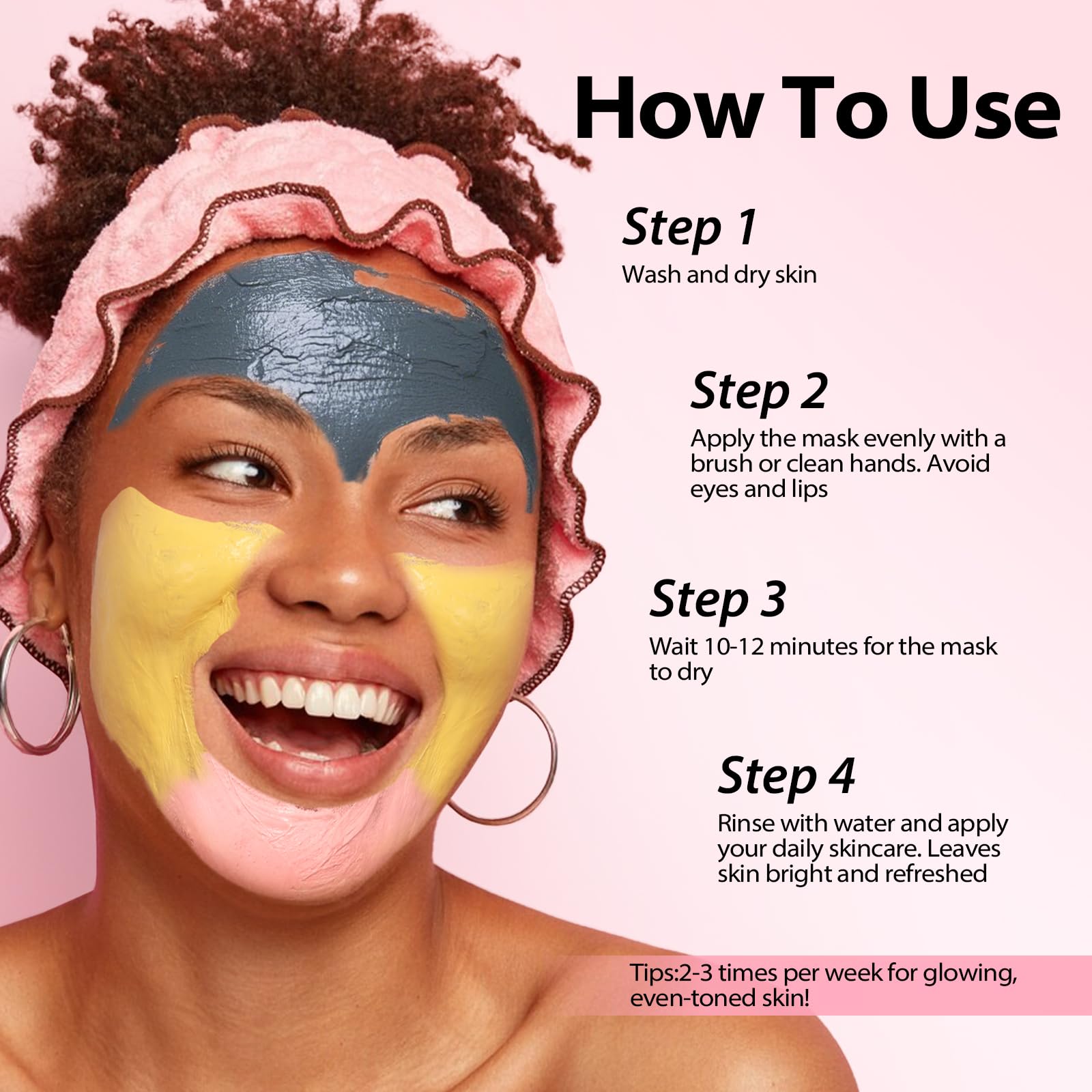 YLNALO masque argile Mer Morte, detoxifie l'excès de sébum et revitalise la peau.