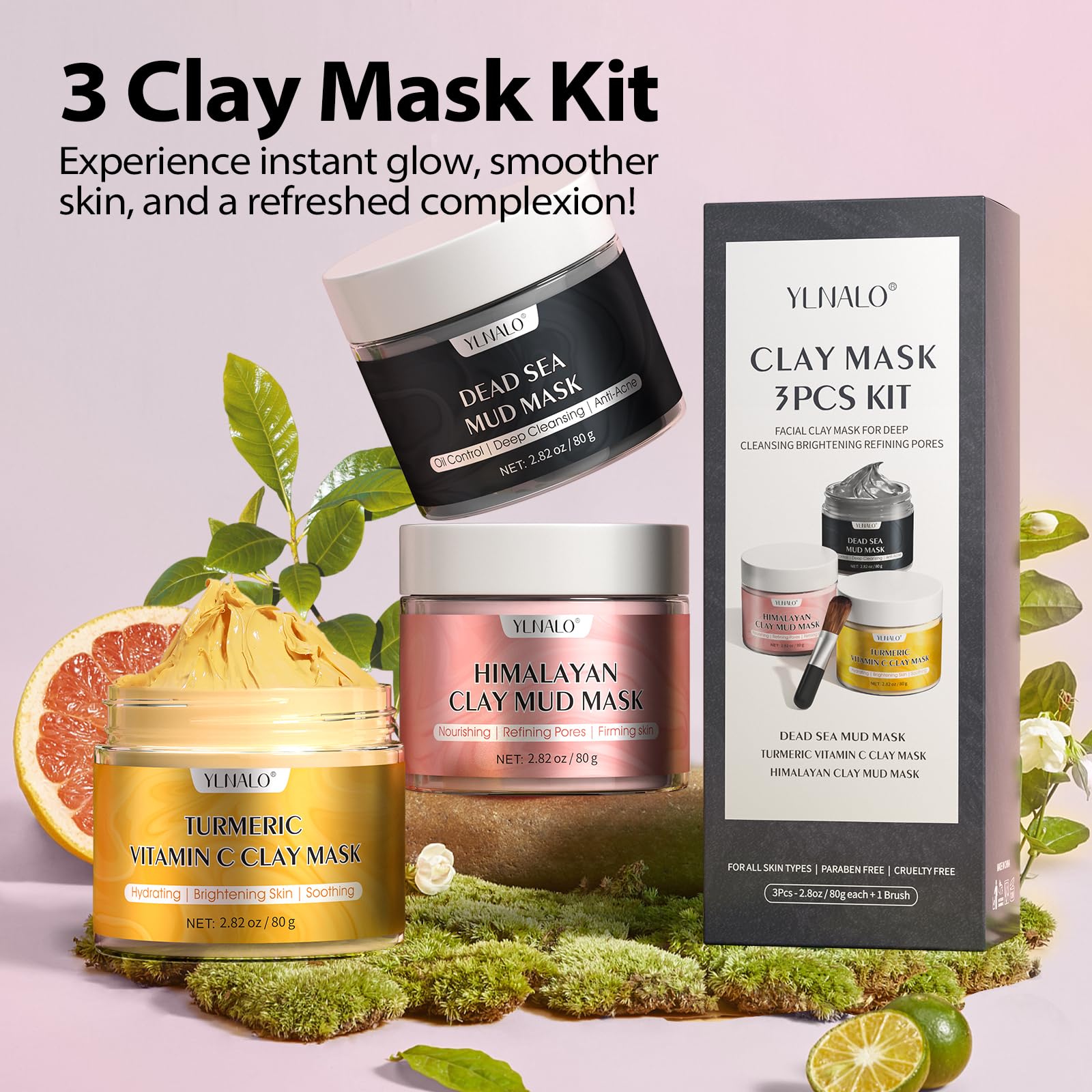 YLNALO coffret cadeau Valentine soin visage, idéal pour une pause soin à domicile.