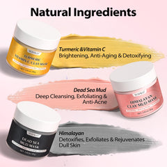 YLNALO masque argile Himalaya, absorbe les impuretés et exfolie légèrement.