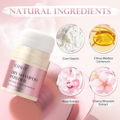 YLNALO poudre sèche ajoute du volume rapidement sur cheveux, look naturel