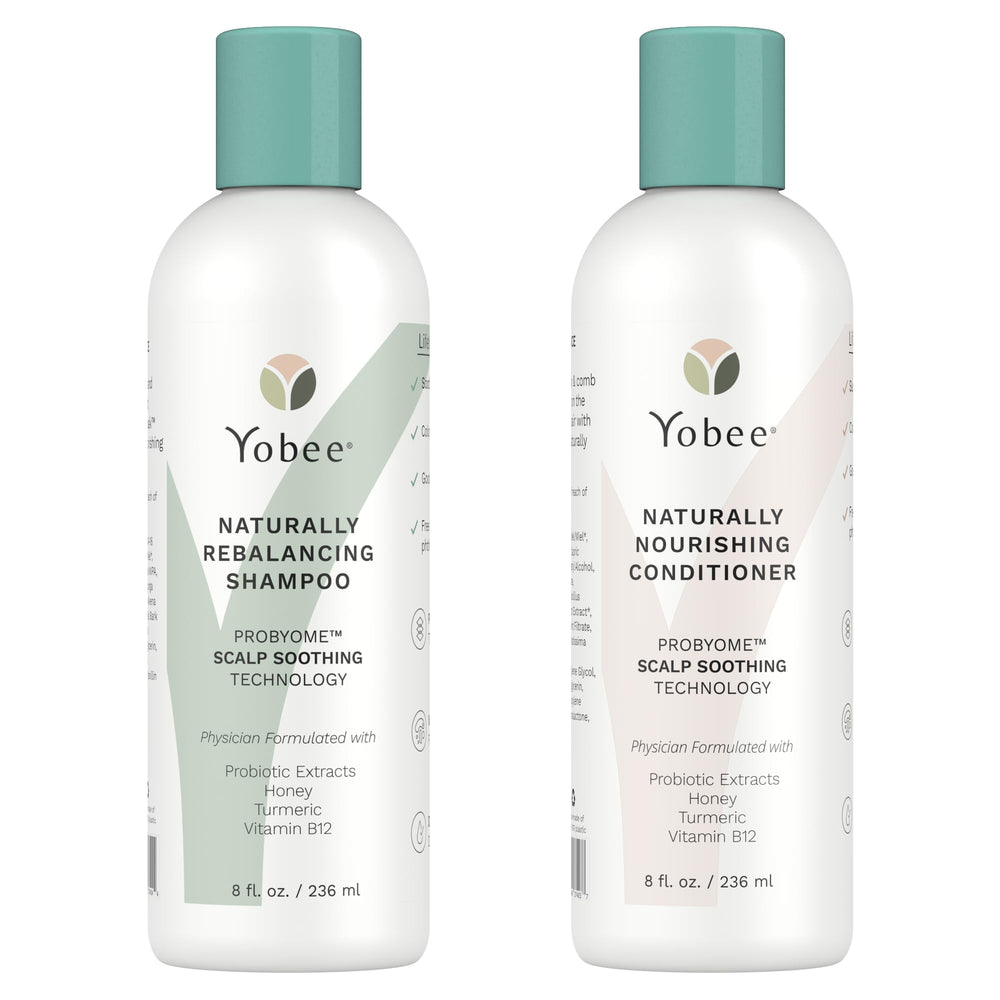 Shampoing Yobee en bouteille, cuir chevelu sain