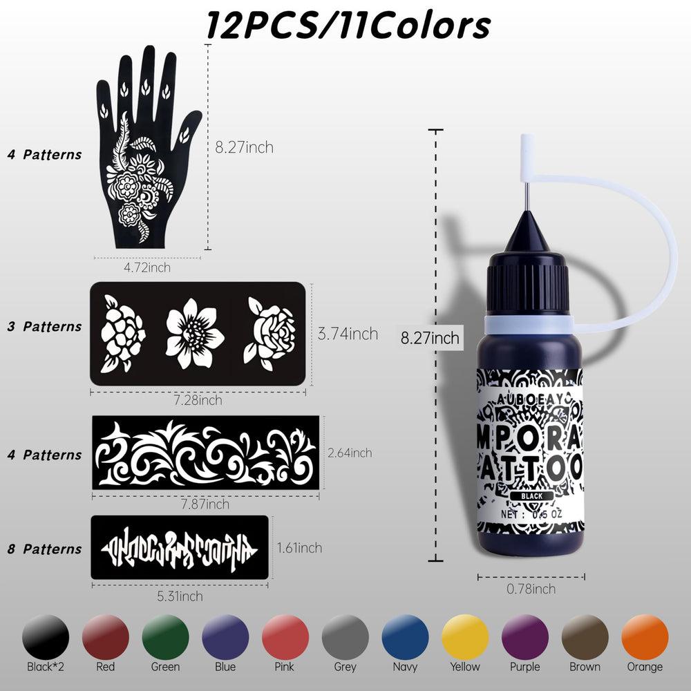 YoEALABY encre tatouage noire, pour des motifs nets.