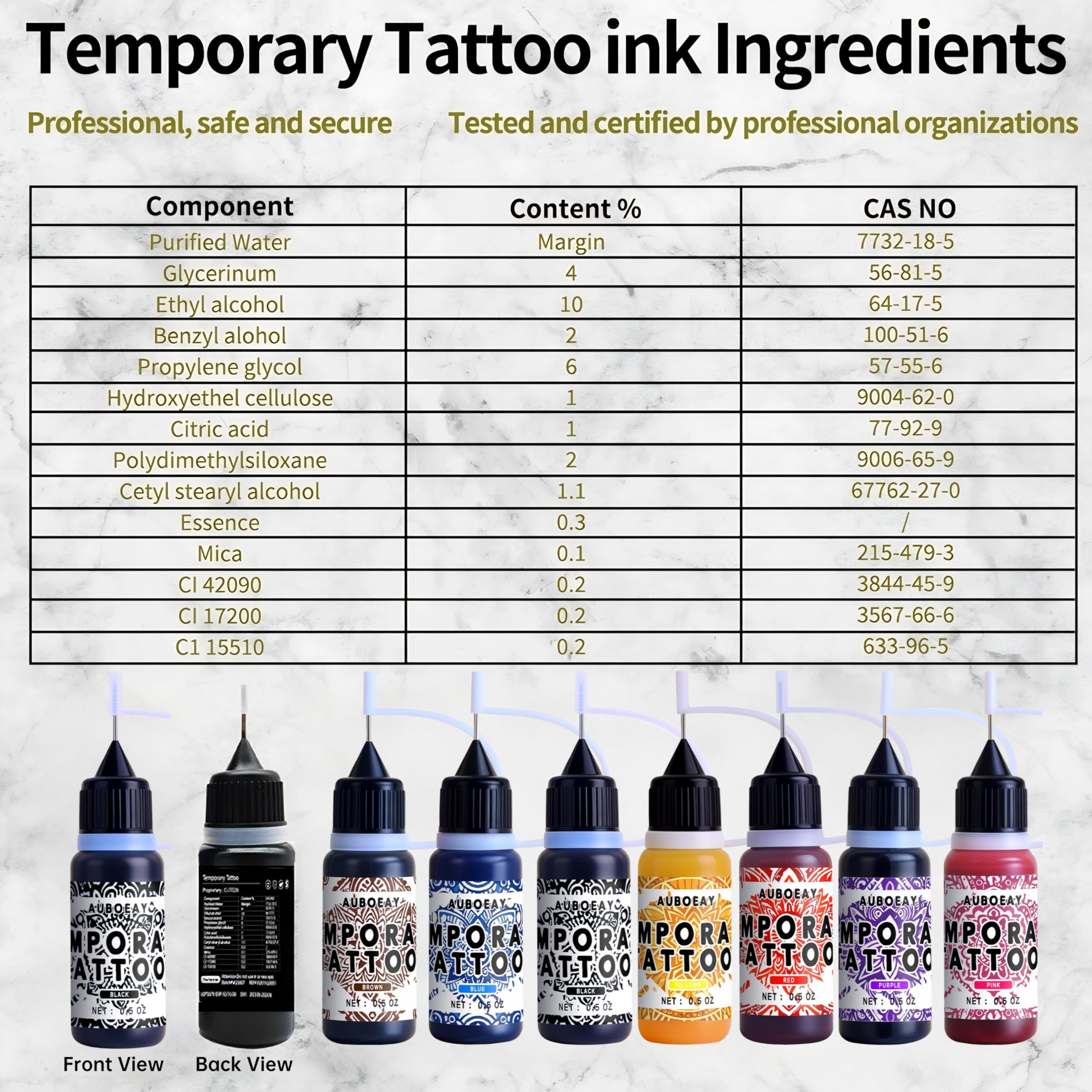 YoEALABY pochoirs tatouage 18 modèles, facilitant des designs variés.