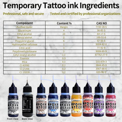 YoEALABY pochoirs tatouage 18 modèles, facilitant des designs variés.
