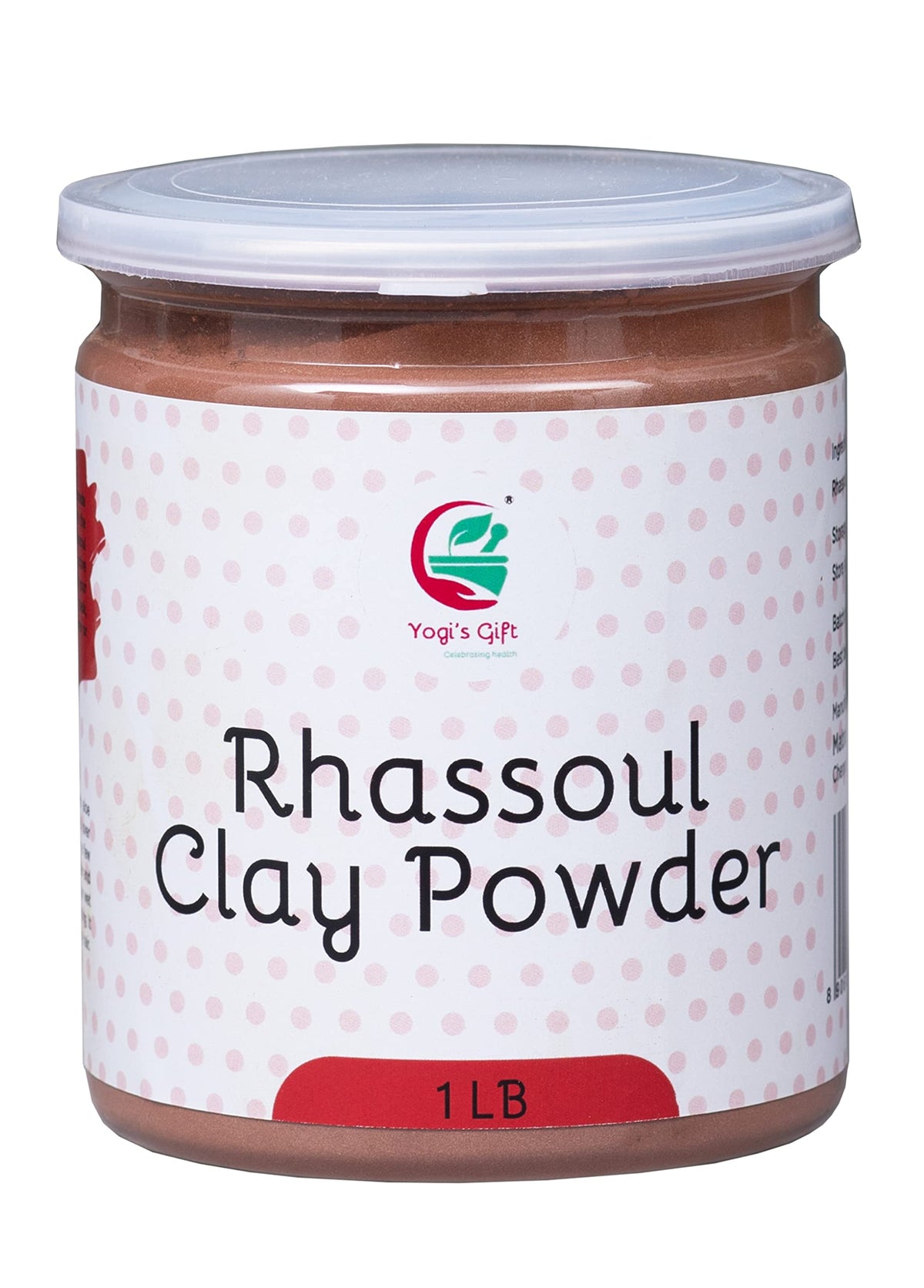 Rhassoul de YOGI’S GIFT poudre brute pour peau et cheveux, nettoyage en douceur.
