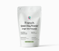 Poudre d'argile verte française de Yogi's Gift, soin purifiant et hydratant pour la peau.