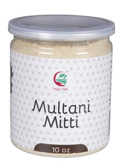 Poudre Multani Mitti de Yogi’s Gift pour nettoyer et lisser la peau du visage.
