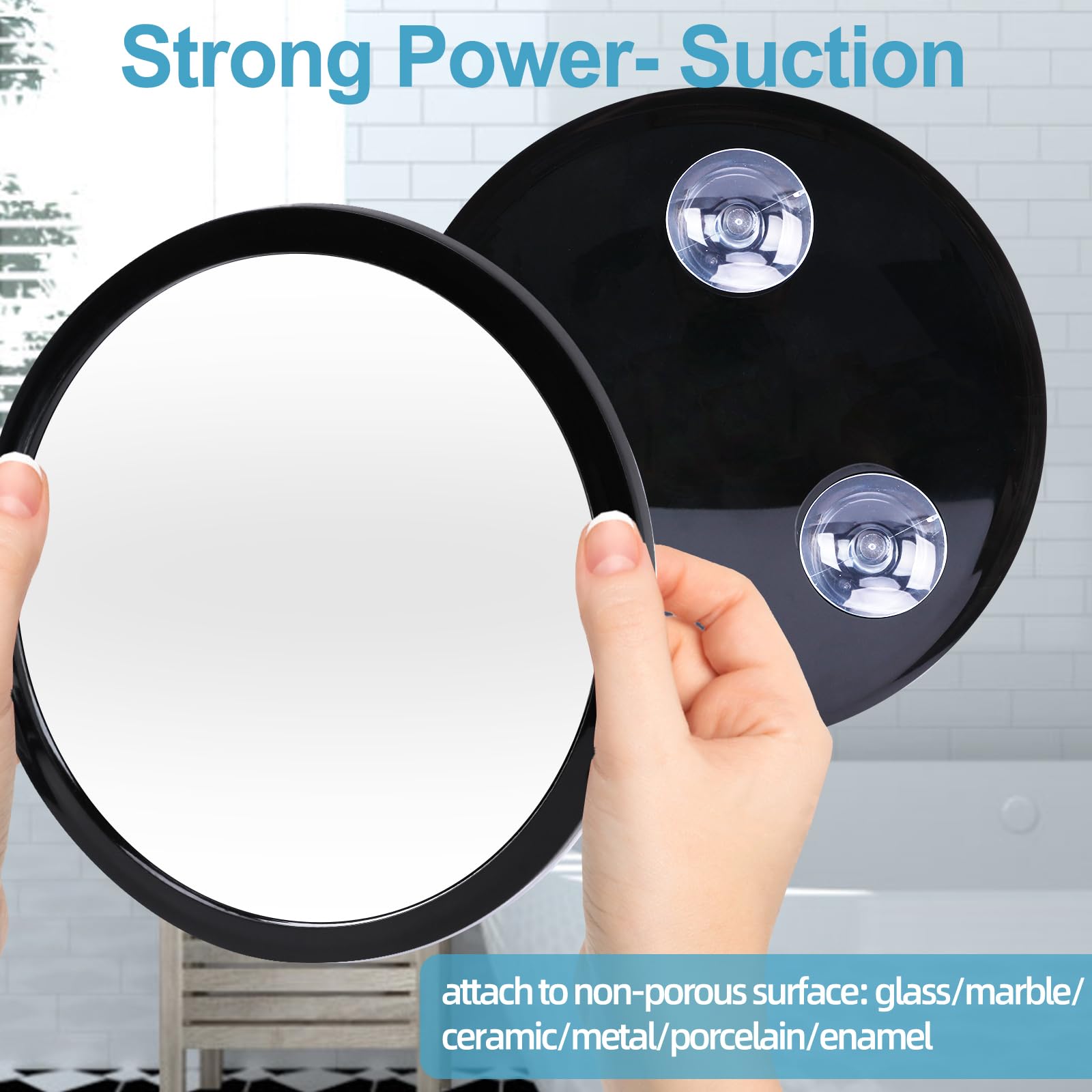 YoHumk Miroir Douche installation sans outil rapide et portable