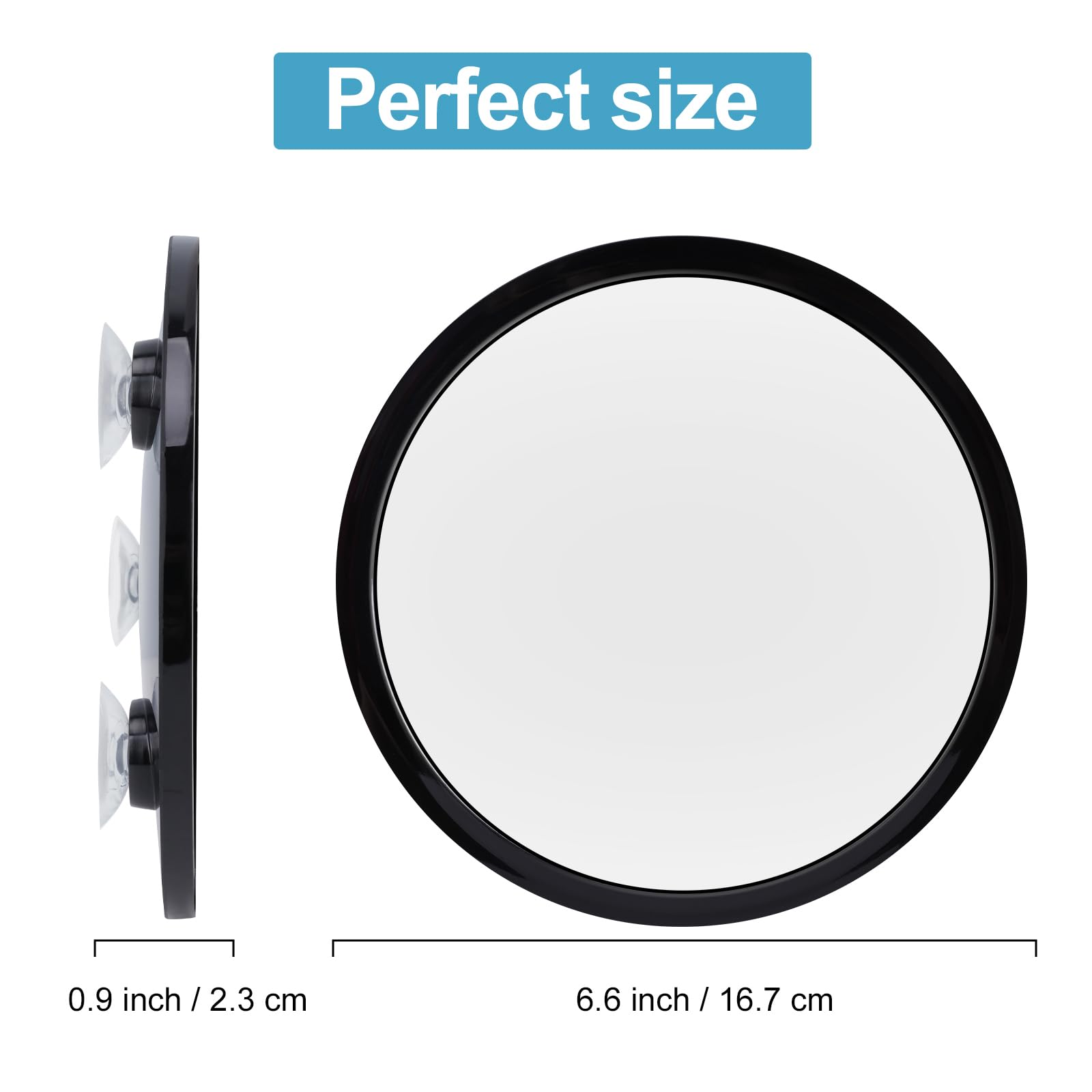 YoHumk Miroir Douche ventouses puissantes assurant une fixation fiable sur surfaces lisses