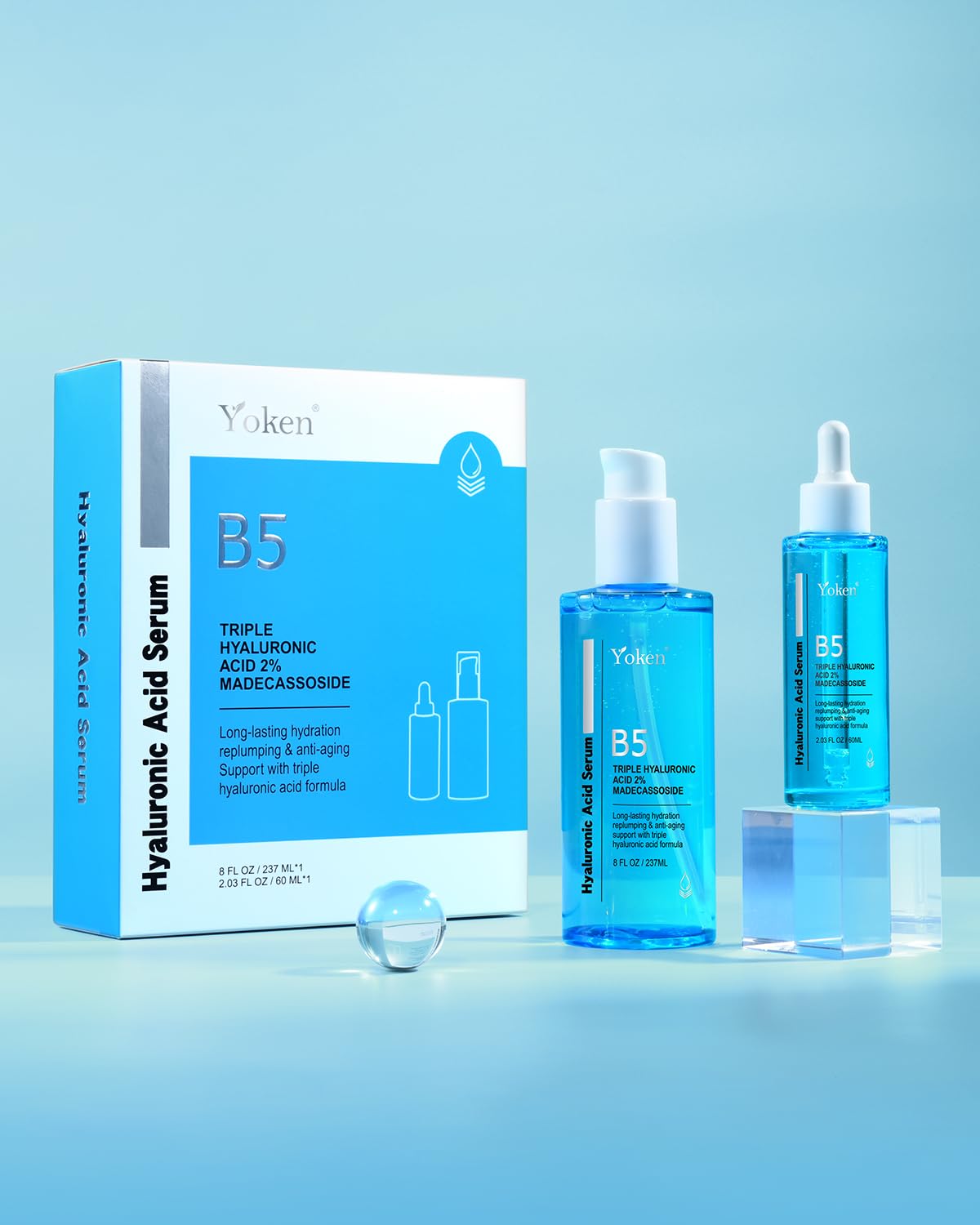 Fragrance-free label on Yoken Serum emphasizing sensitive-skin safety