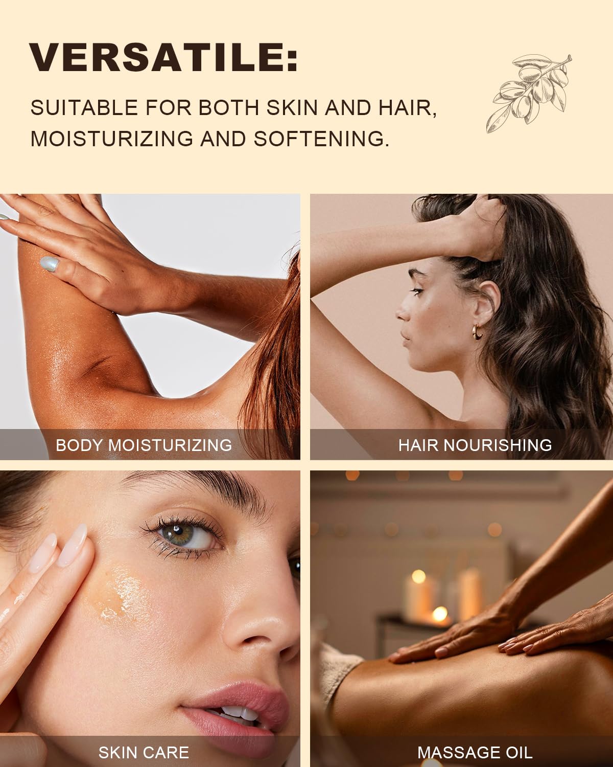 Emballage éthique Yoken, huile d'argan pure sur fond clair.