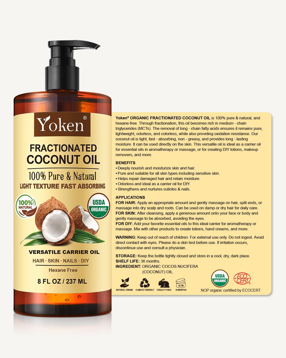 Usage quotidien : hydratant léger post-douche avec Yoken.