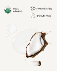 Yoken huile coco fractionnée sur visage et corps, douceur légère sans fini gras.