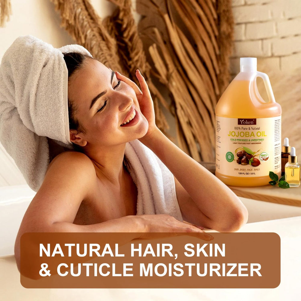 Cheveux nourris et brillants grâce à l huile Yoken Jojoba.